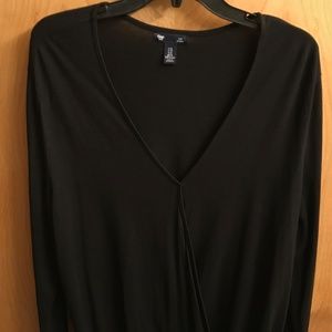 Gap Black Wrap Type Top